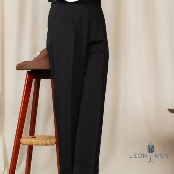 Stockholm Pleated Straight Fit Trousers