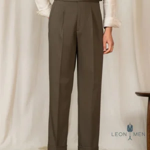 Stockholm Pleated Straight Fit Trousers